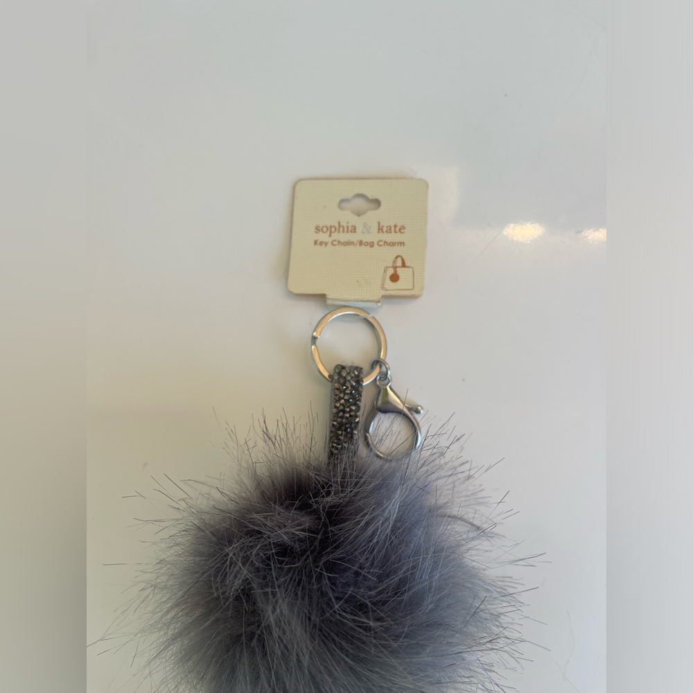 NWT Sophia & Kate Gray Key Chain Bag Charm